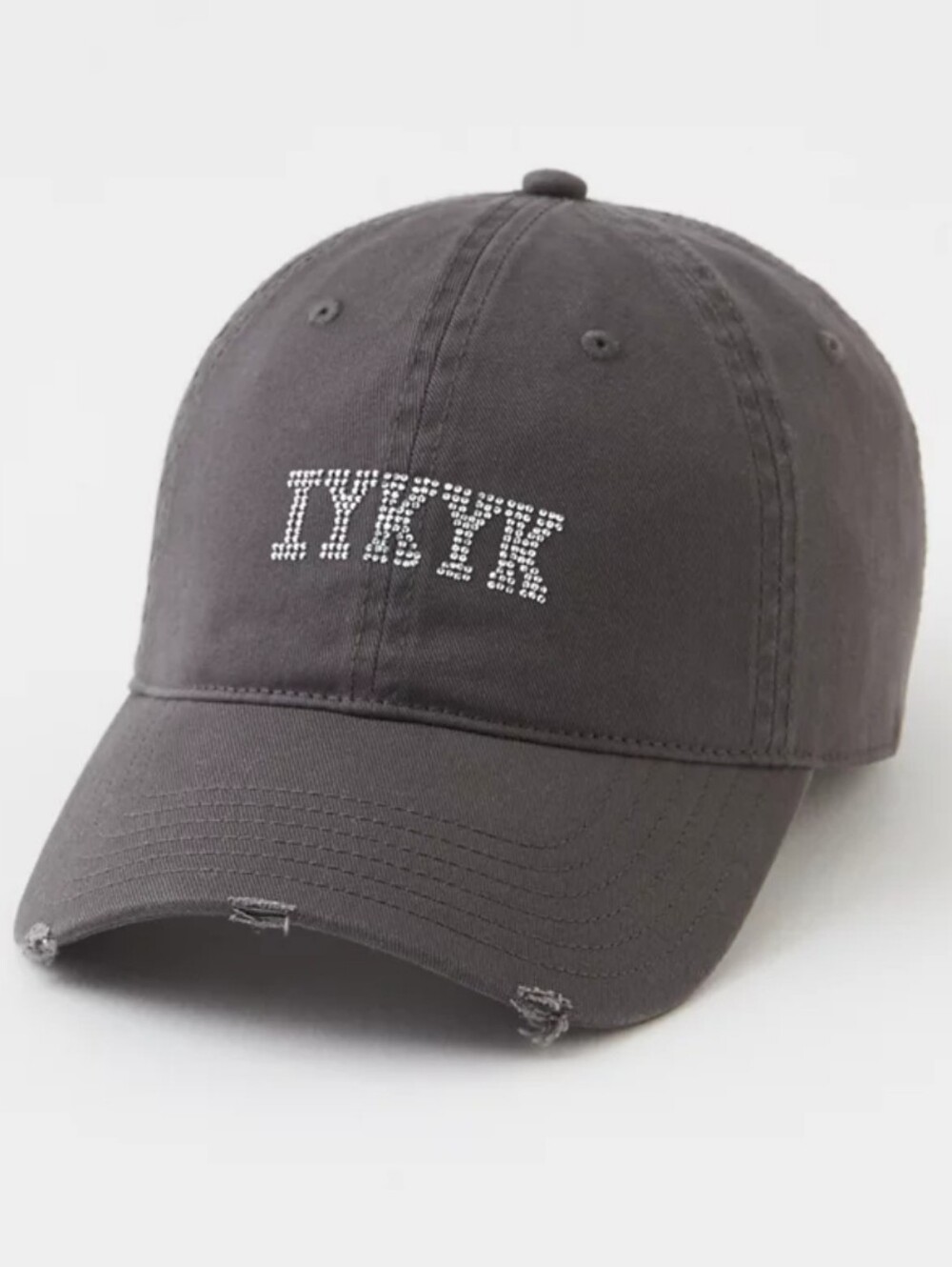 💎 Aerie Unisex Graphic Baseball Hat Grey Shadow